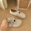 Cowhide version French retro Mary Jane women's shoes flat bottom shallow mouth single shoes women's 2025 new autumn skirt
