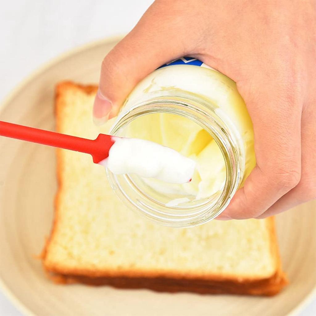 Long Handle Silicone Spatula Heat Resistant Flexible Non-Stick Slim Spatula Cake Cream Mixer Scraper Jar Blender Baking Tool