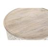 Table basse - 81 cm - Bois de manguier - Couleur: Blanc - Style arabe et indien
