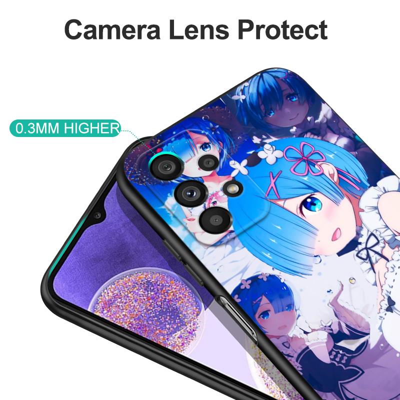 Black Tpu Case For Google Pixel 4 4A 4XL 5 5A 5XL 6 6A 7 PRO Cover Ram Rem Anime Cartoon