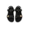 Louis Vuitton Sunset Leather Beach Sandals Women's Black 1ABW6U