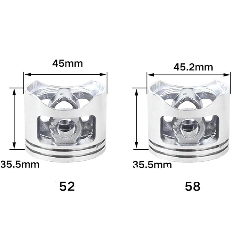 1 Set Pentru Motor Motor Cilindru Gaz Chinezesc 5200 52Cc 58Cc G5200 Cu Inele Piston Cârlige Siguranță Piese de Schimb Kit Piston Motoferăstrău 45/45.2Mm