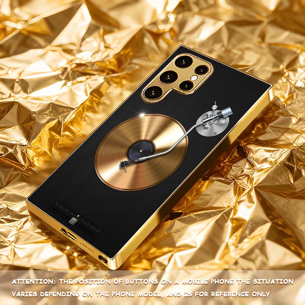 Ambiance Musicale Simplicité Haut de Gamme Placage Verre Coque de Téléphone pour Samsung Galaxy S26 S25 S24 S23 S22 S21 FE,Ultra,Plus