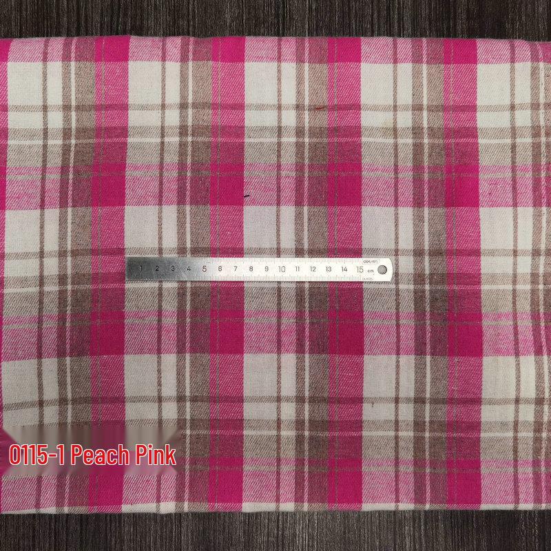 Children's Twill Plaid Flannel Shirt Fabric - Yarn Dyed, Brushed Cotton