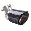 Auto-Modifikation Kohlefaser-Endrohr, 63-89mm Edelstahl-Endrohr, verstellbarer Winkel ABS-Kunststoffgehäuse-Endrohr