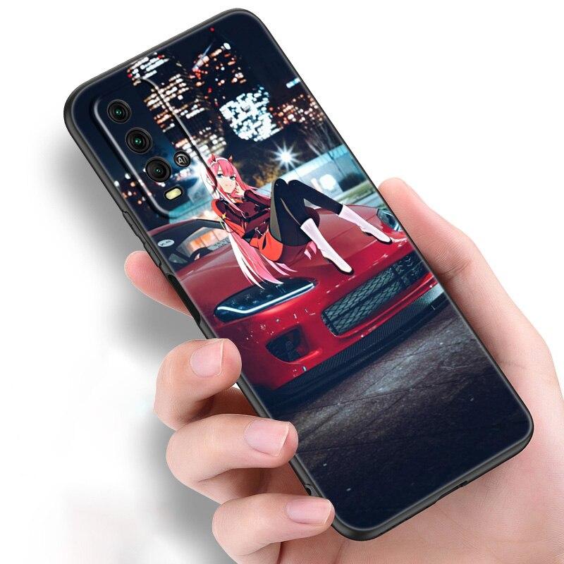 Japan Anime Sports Car Silicone Phone Case For Xiaomi Redmi Note 11 10 9 8 Pro 11T 10T 10S 9S 8T 9 9A 9C 9T Black Soft Cover