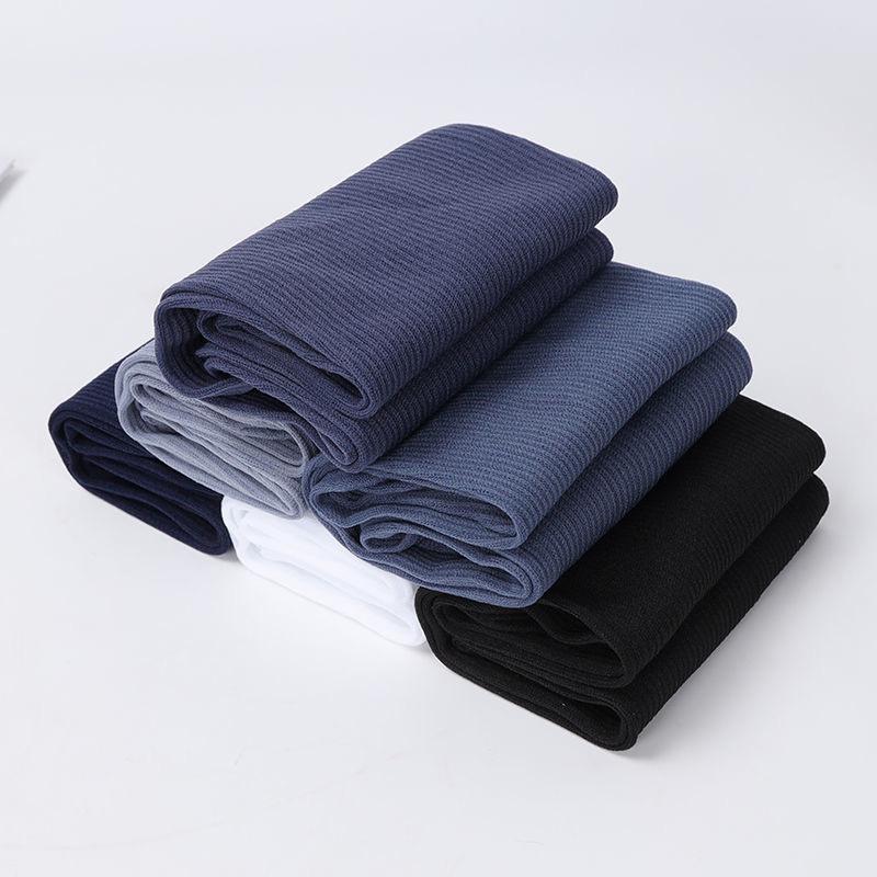 10Pairs Men'S Socks Thin Ice Stockings Summer Breathable Casual Socks Solid Color Elastic Ice Silk Cool Mid-Tube Business Socks