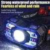 Led Rechargeable Headlamp Motion Sensor Waterproof Head Flashlights Torch For Outdoor Camping Fishing Head Lamp Search Light
