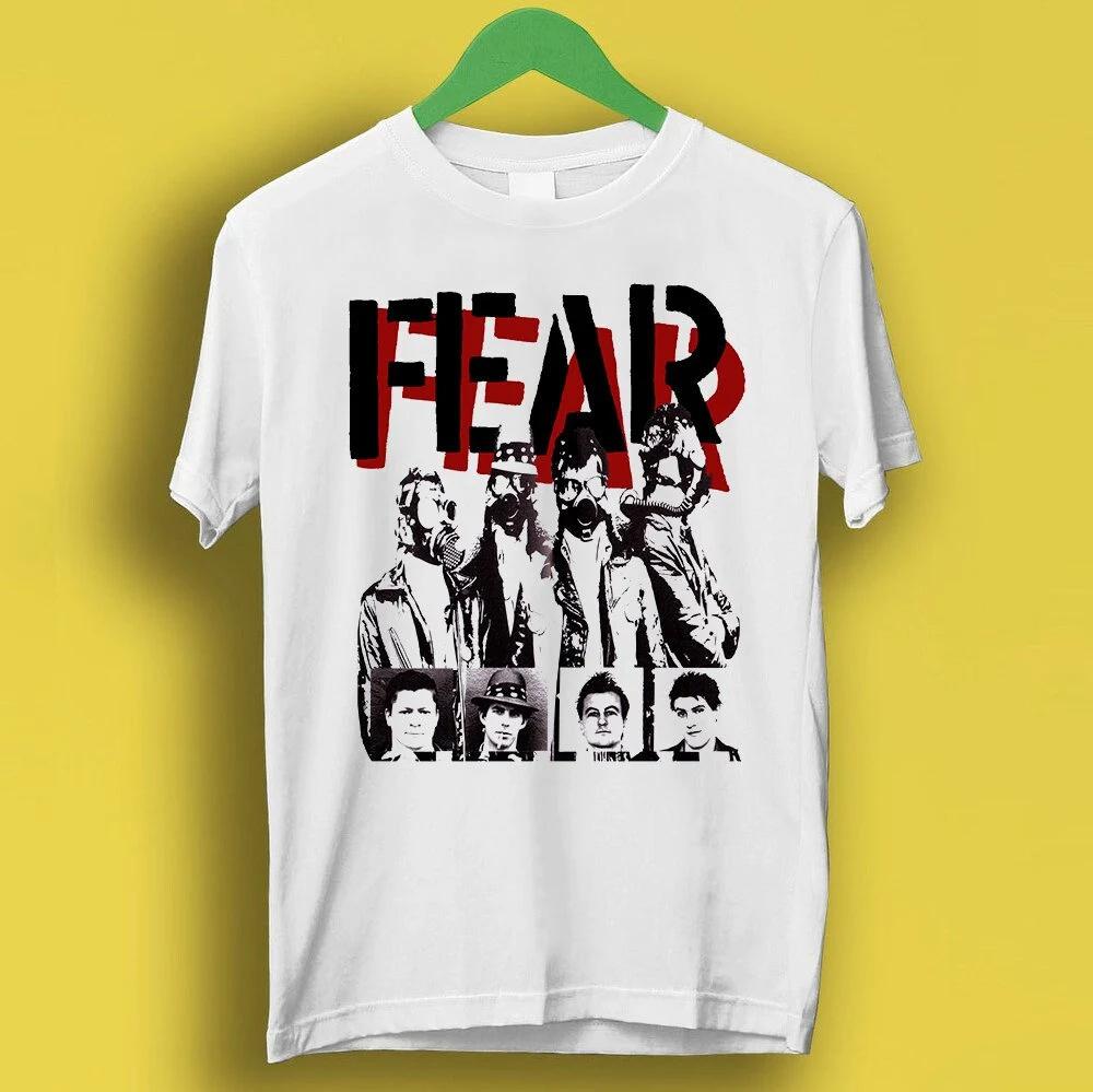 

Fear Music Rock Punk Band Meme Gift Funny Tee Summer Unisexs and Womens Loose and Breathable Tshirt Top S