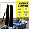 6x Black Window Pillar Set Posts Cover Door For Trim BMW 3 Series F30 2013-2018