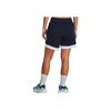 Under Armour Baseline Colorblock Mid-Rise Straight-Leg Athletic Shorts Women Bottoms Blue 1370301-490