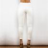 Legginsy z imitacji skóry z wysokim stanem dla kobiet Podnoszące pośladki Rozciągliwe Białe Lateksowe Kształtujące Legginsy