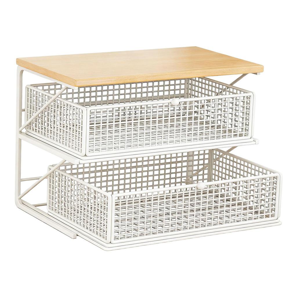 Coffee Station Organizer Coffee Bar Accessories Display Stand with Drawer Counter for Tabletop Countertop