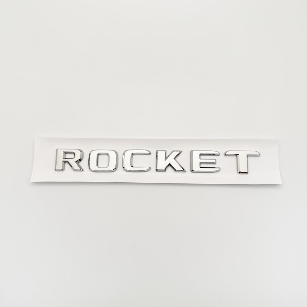 3D Glossy Black & Red ROCKET Car Letters Rear Trunk Bumper Tail Logo Badge Emblem Decals Sticker for 700 800 900 Accessories