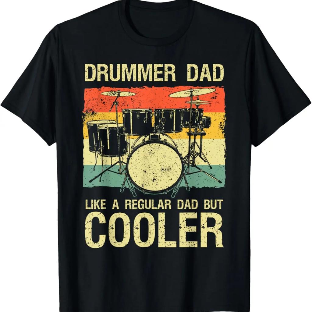 Drummer Design For Men Dad Father Drumline Drumming Drummer T-Shirt