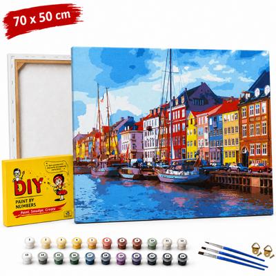 Picture for Painting by Numbers with Frame Charming City 70x50
