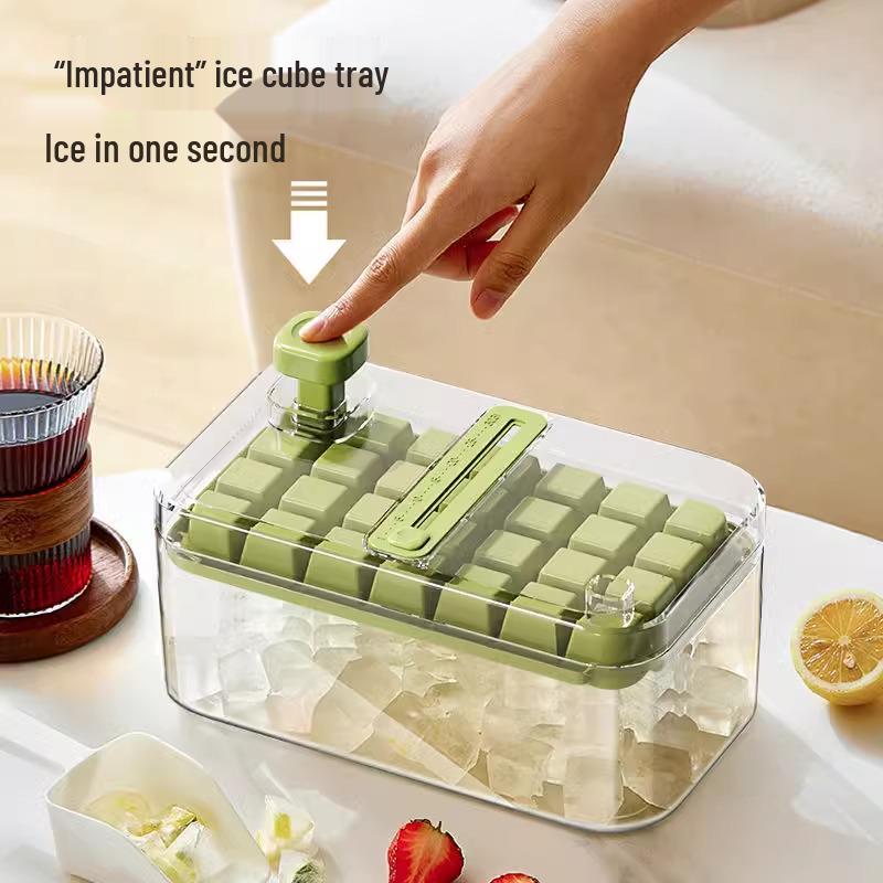 Food-Grade Ice Cube Mold with Lid for Homemade Ice Storage