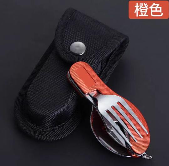 Multifunctional Foldable Mini Tableware Camping Picnic Detachable Tableware Knife Fork Spoon Combination,portable Cutting Tools