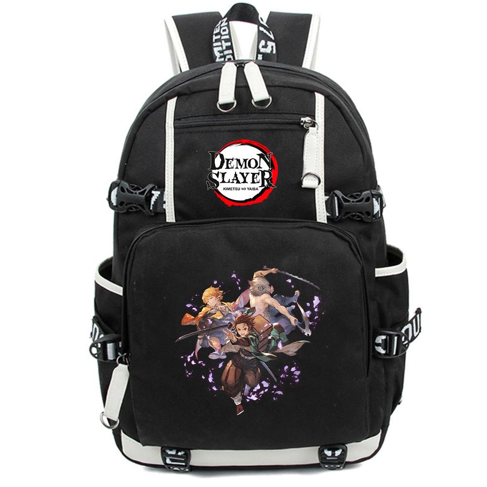 Anime Cartoon Demon Slayer Bedruckter Rucksack Große Kapazität Schultasche Laptop Unisex Studenten Schultasche Reise Outdoor Tasche