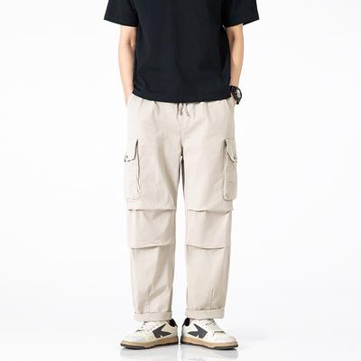 Salopette décontractée pantalon ample été nouveau homme droit tendance pantalon high street homme haute qualité