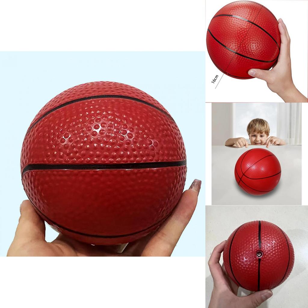 Soft Pvc Infant Baby Grabbing Small Basketball Inflatable Elastic Toy Ball 12cm For Children