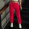 Women's Color Casual Joggers with Elastic Waist and Drawstring, Pockets