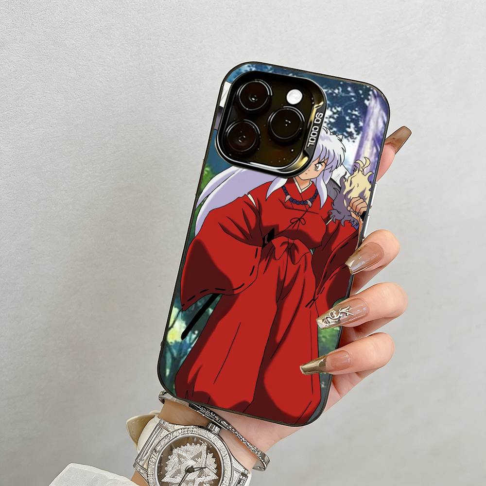 Inuyasha Phone Case For iPhone 17,16,15,14,13,12,11 Plus,Pro Max,XS,Colored Silver Plated Inside Cover