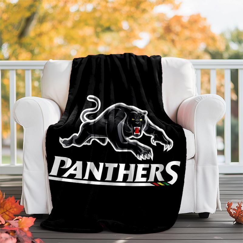 Panthers Flannel Blanket Soft All-Season Throw, Design for Camping, Car Travel, Hiking Sofa, Bed, Office Perfect Gift for Parties