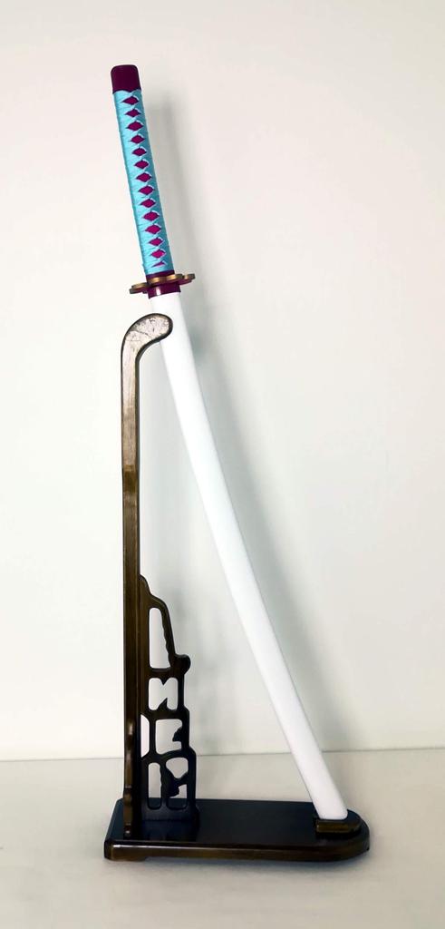 Wooden replica Nichirin sword by Mitsuri Kanroji, demon slayer, cosplay, interior decoration, Japanese sword, katana, weapon, S335