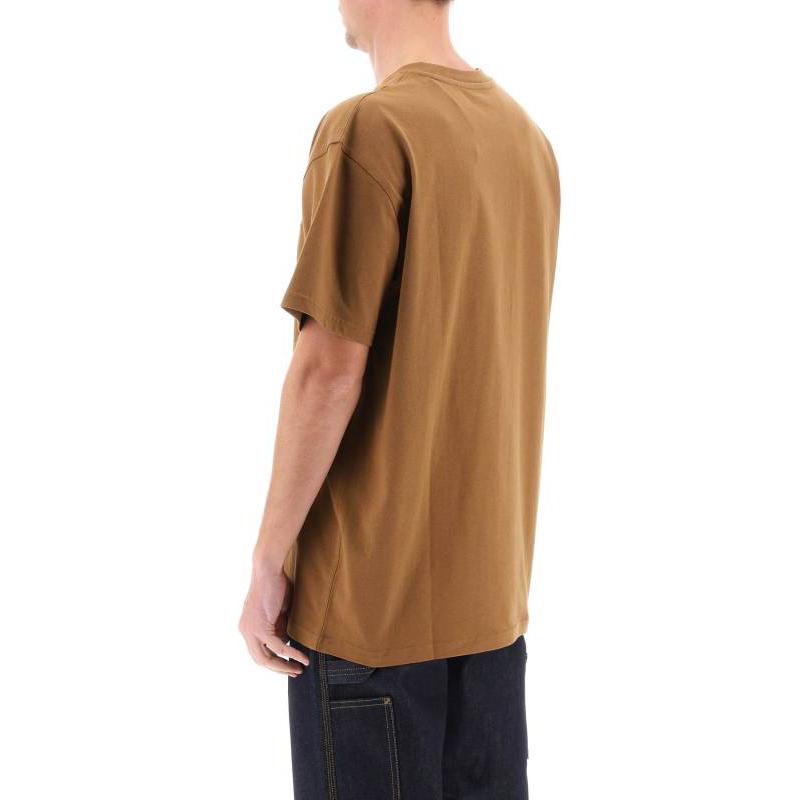 Carhartt WIP Solid Color Casual Crew Neck Short Sleeve T-Shirt Men tops Khaki I029956-HZ-XX