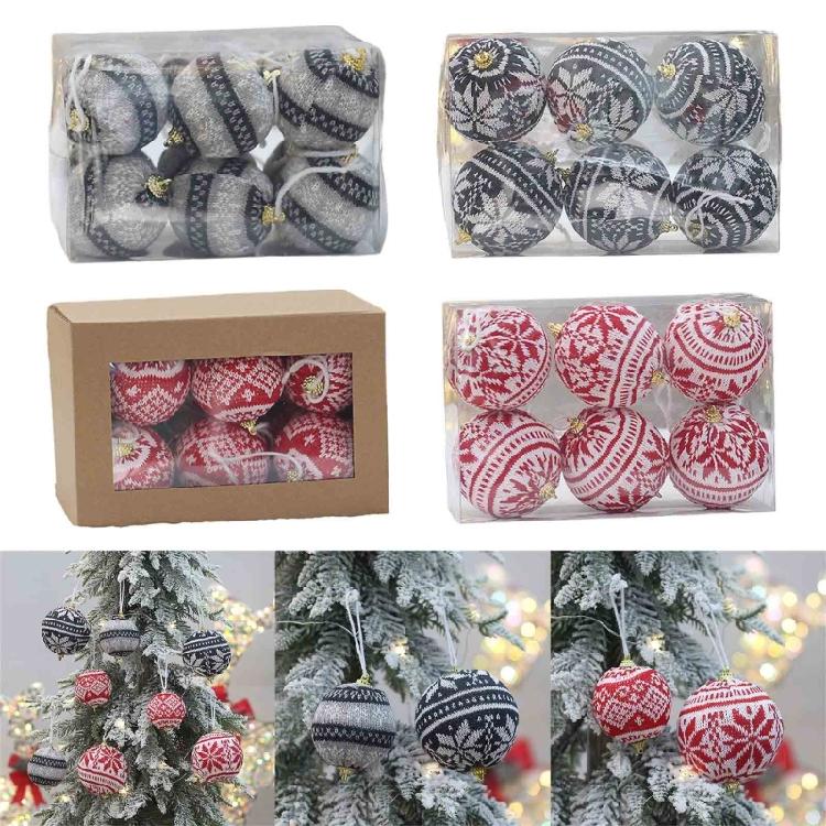 1Box 12Pcs Christmas Ball Christmas Tree Ornament Home Christmas Hanging Pendant
