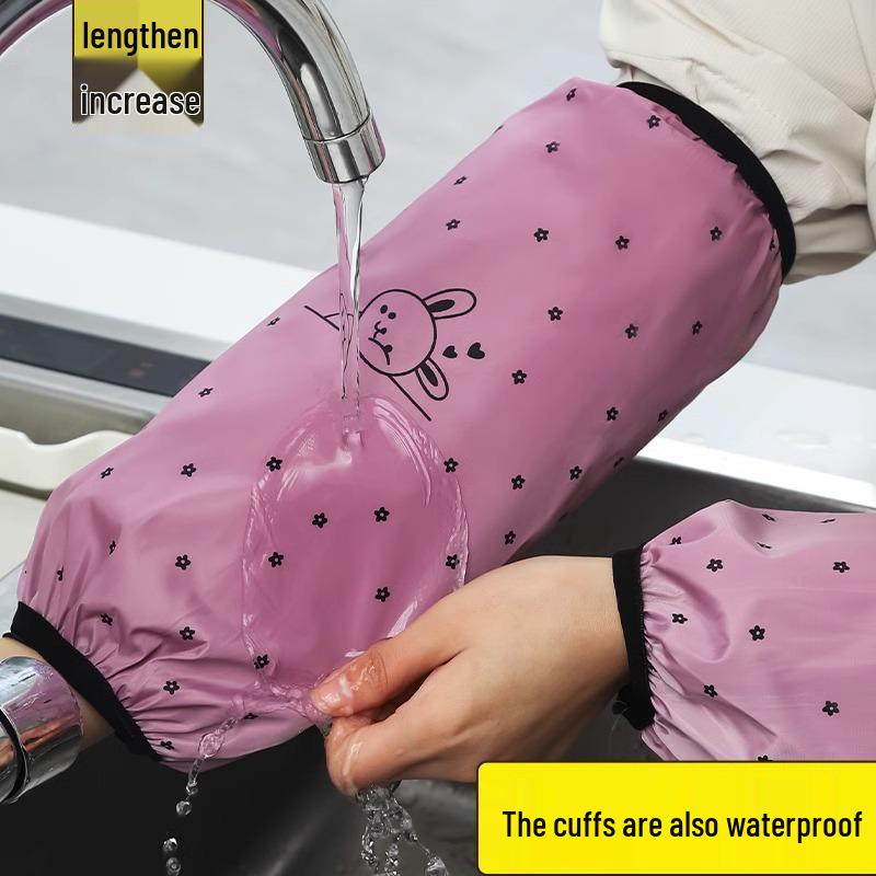 Women's Waterproof & Oil-Proof Kitchen Sleeves: Autumn/Winter Anti-Stain, Extended, Cute Oversleeves for Adults