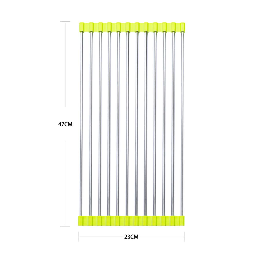 Folding Stainless Steel Dish Dryer, Roll Dish Dryer, Shelf, Kitchen Sink Holder, Organizer