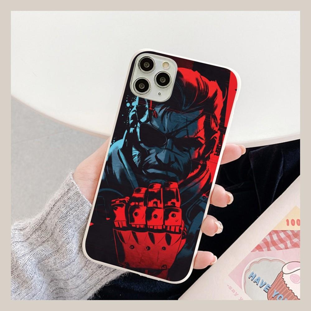 M-Metal Gear S-Solid Game Phone Case For IPhone 14 11 12 13 Mini Pro Xs Max 8 7 6 6S Plus X XR Solid Candy Color Case