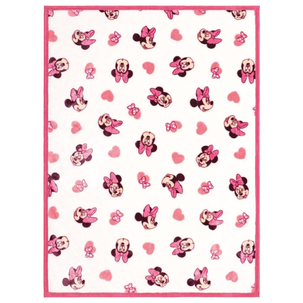 Un Doudou Fluffy Baby Blanket, 85x115cm, Disney Minnie Mouse New Meyer Design, Warm Material, NZ1914-B