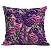 New Imitation Embroidered Floral Pillowcase Short Velvet Double-sided Printed Home Sofa Cushion Pillowcase