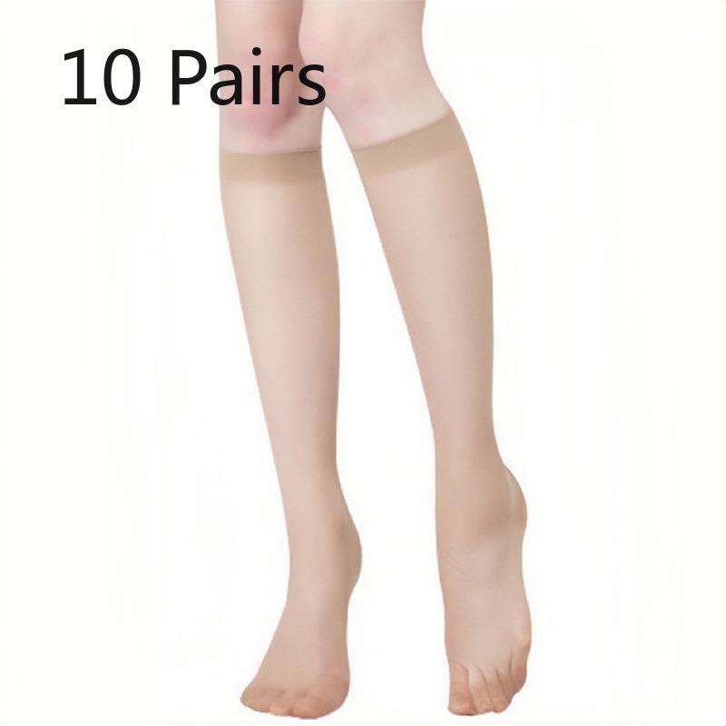 

10 Pairs of Women s Summer Ultra Thin Invisible Transparent Long Leg Stockings 10 Pairs тілесний