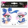 Glitter Face Art Stickers, Self-Adhesive Face Decor Decals for Halloween, Carnival, Festival and Party Makeup