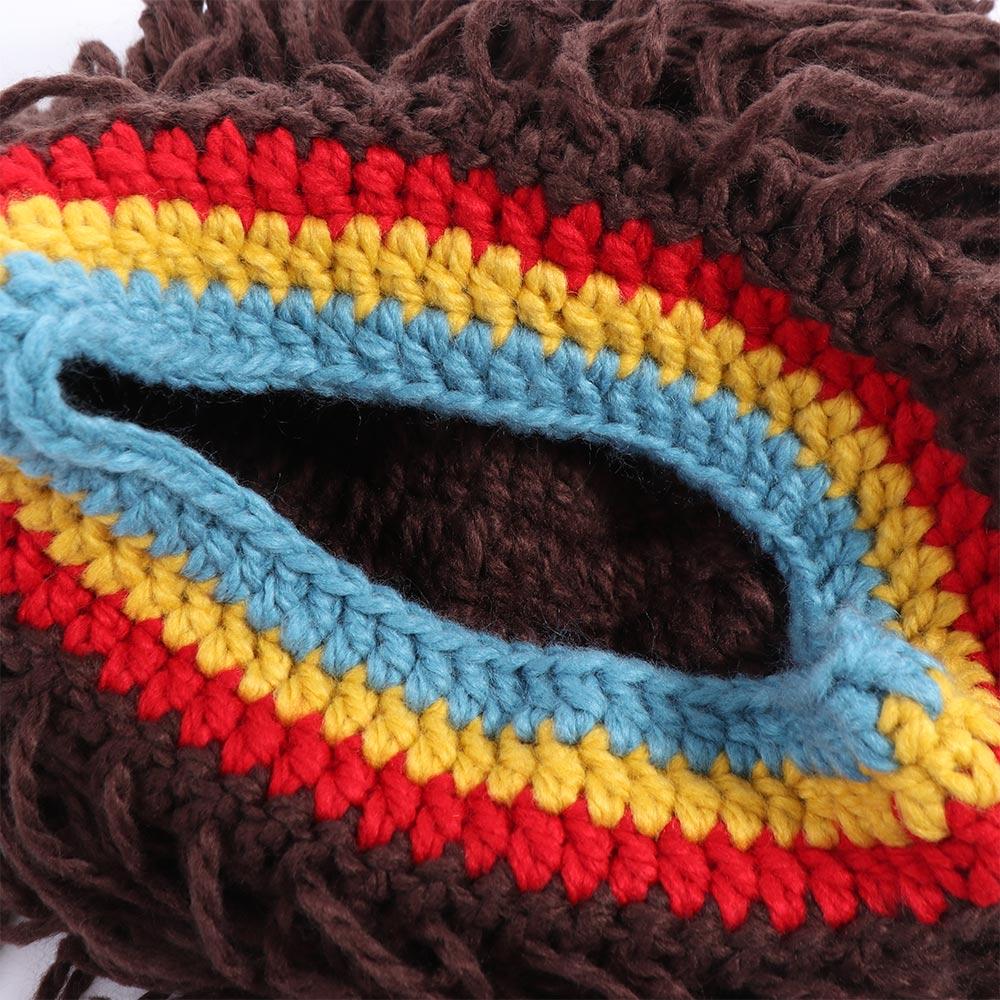 Gestrickte Mützen Perücke Halloween Party Herren Perücke Zopfhut Reggae Dreadlocks Perücke Afrika Wurzeln Perücke