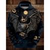 Halloween Pumpkin 3D Print Hoodies Men's Long Sleeve Hooded Sweatshirts Pullover Oversized Harajuku Coat Unisex Street Clothing