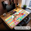 Custom Name Text Big Mouse Pad,Cocomelon Soft Non Slip Extended Desk Mat For Home Office