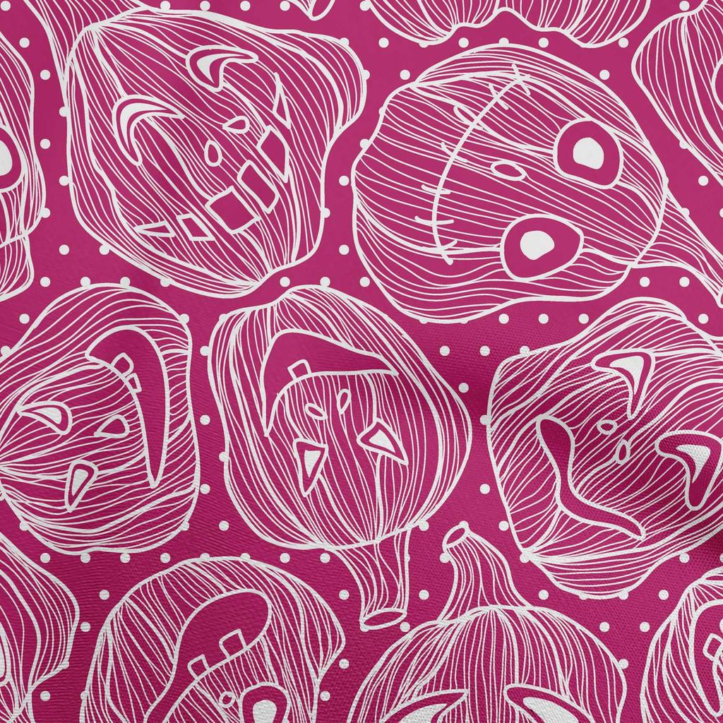 oneOone Cotton Flex Fuschia Pink Fabric Halloween Fabric For Sewing Printed Craft Fabric By The Yard 40 Inch
