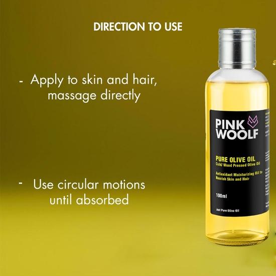 Pink Woolf Olivenöl für Haar & Haut | Leicht & Schnell einziehend | Ideal für Körpermassage | 3er-Pack