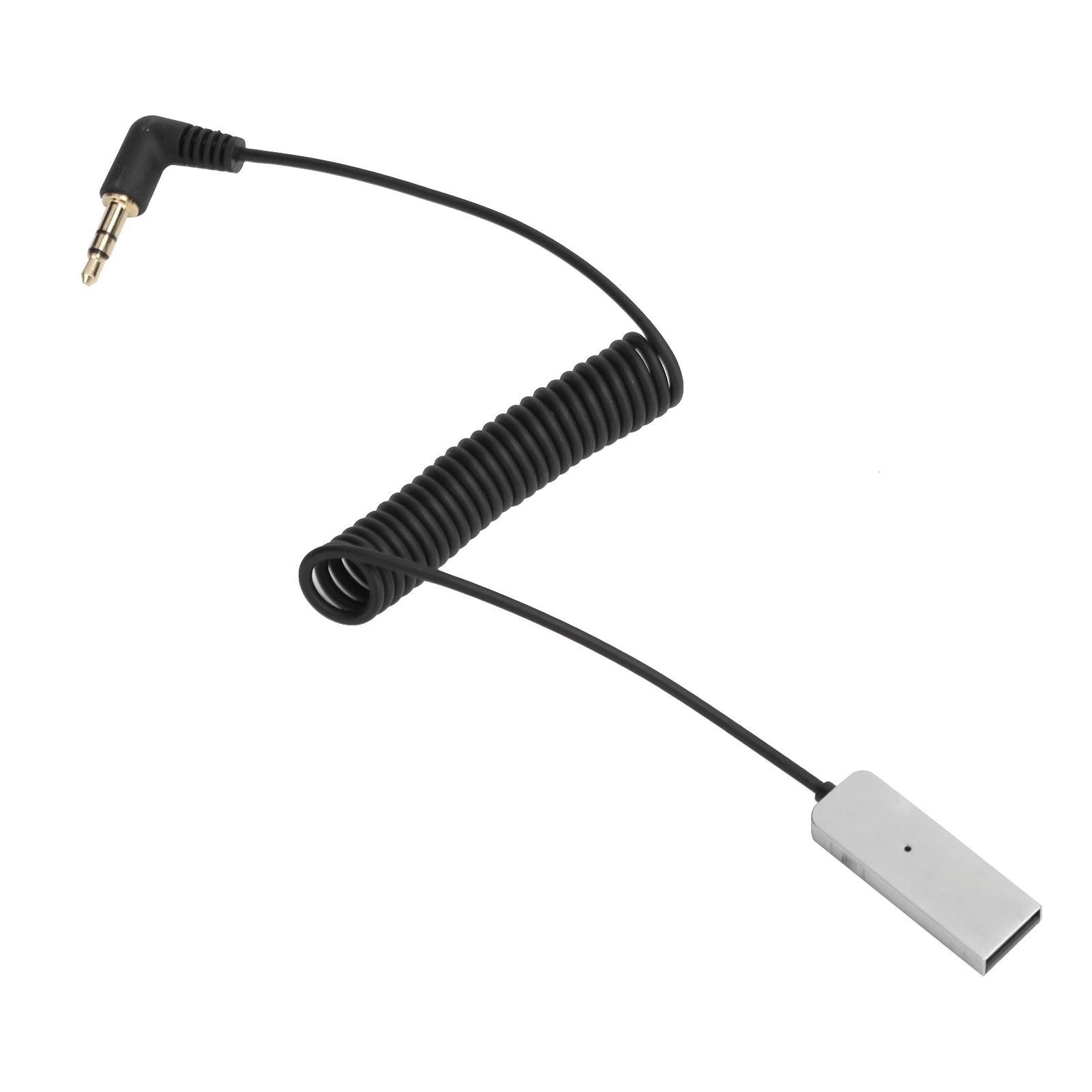 

Car/Home 5.0 Coil Cable Adapter USB Receiver 3.5mm Adapter