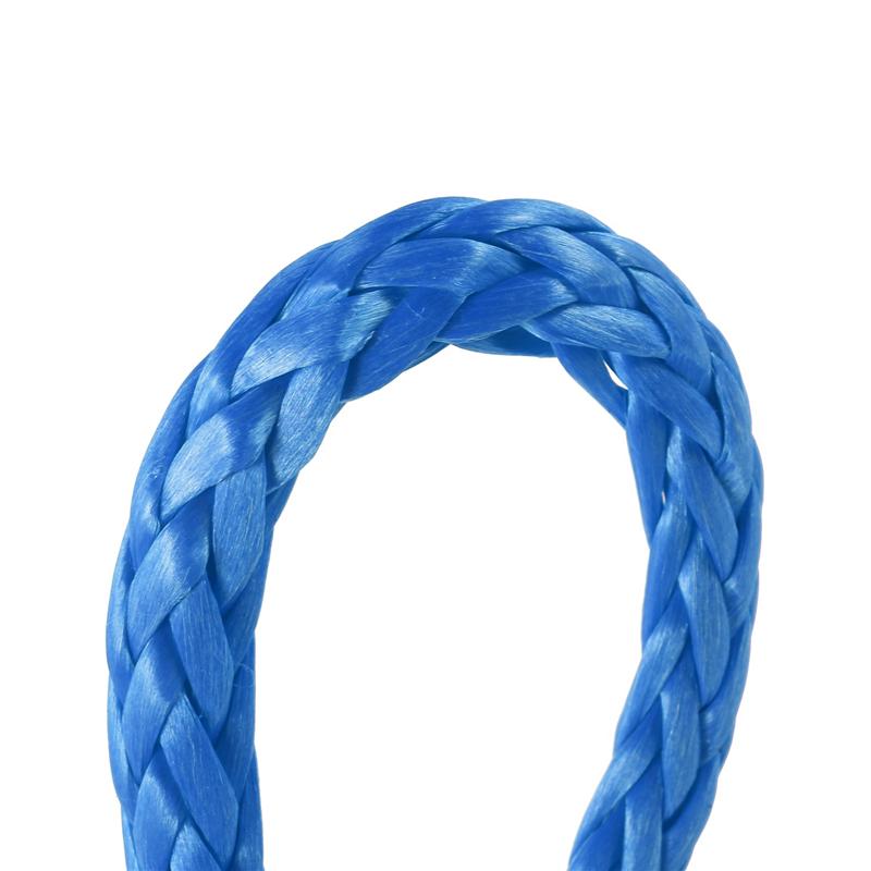 A16P-4Pcs 3/16 Inch X 50 Inch 7700 Lbs Synthetic Winch Line Cable Rope With Protection Sleeve For ATV UTV (Blue)