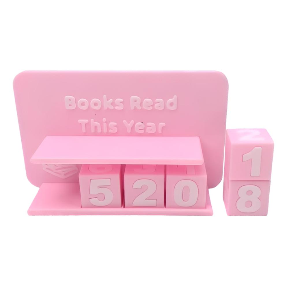 Books Read This Year Book Read Tracker 3D Printed Library Decor Ornament Wear Resist Book Counter Sign Sign Up To 999 Books