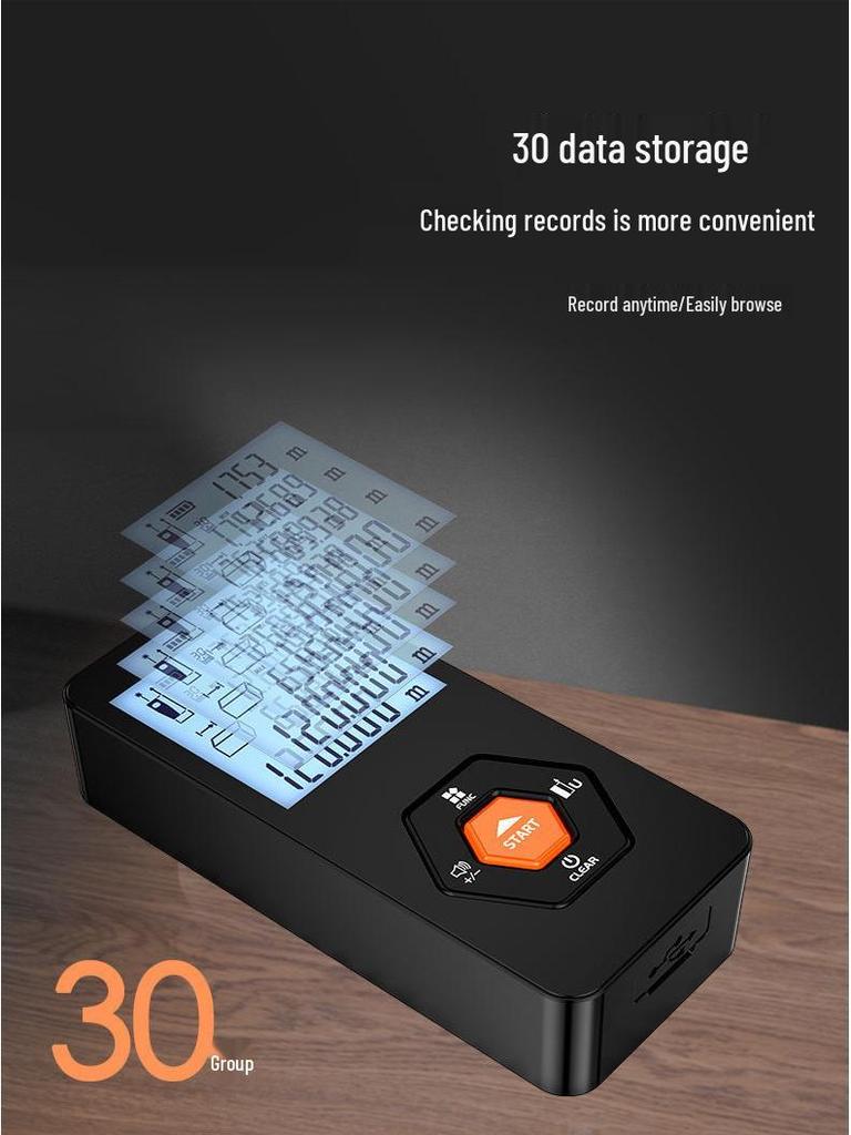 High-Precision Handheld Laser Rangefinder & Infrared Tape Measure
