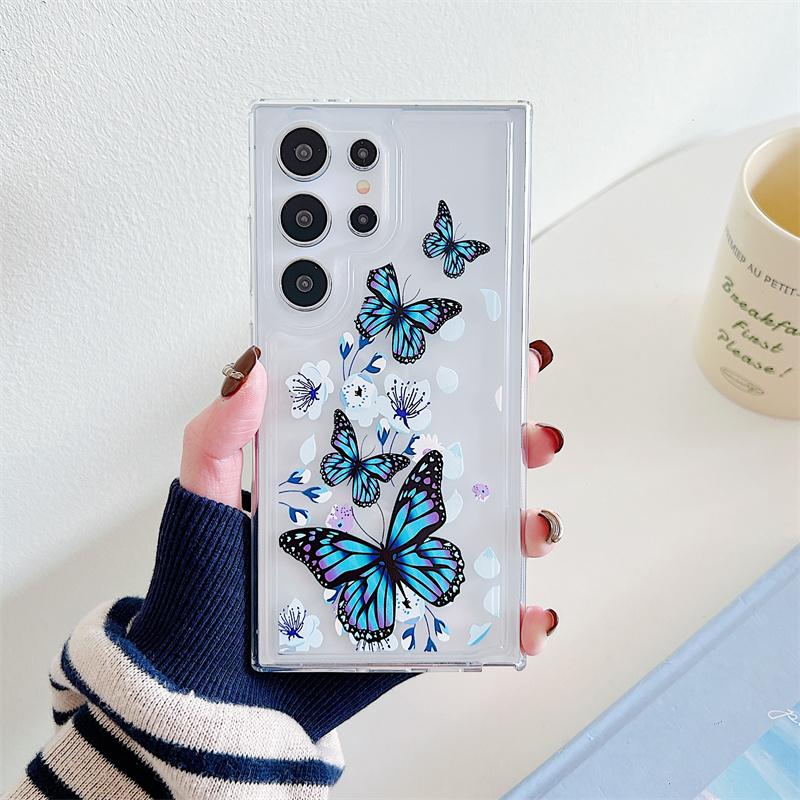 Butterfly Clear Case For Samsung Galaxy A15 A35 A55 A25 A54 A14 A24 A34 A13 A53 A23 A33 A73 A52 A32 A72 Soft TPU Back Cover