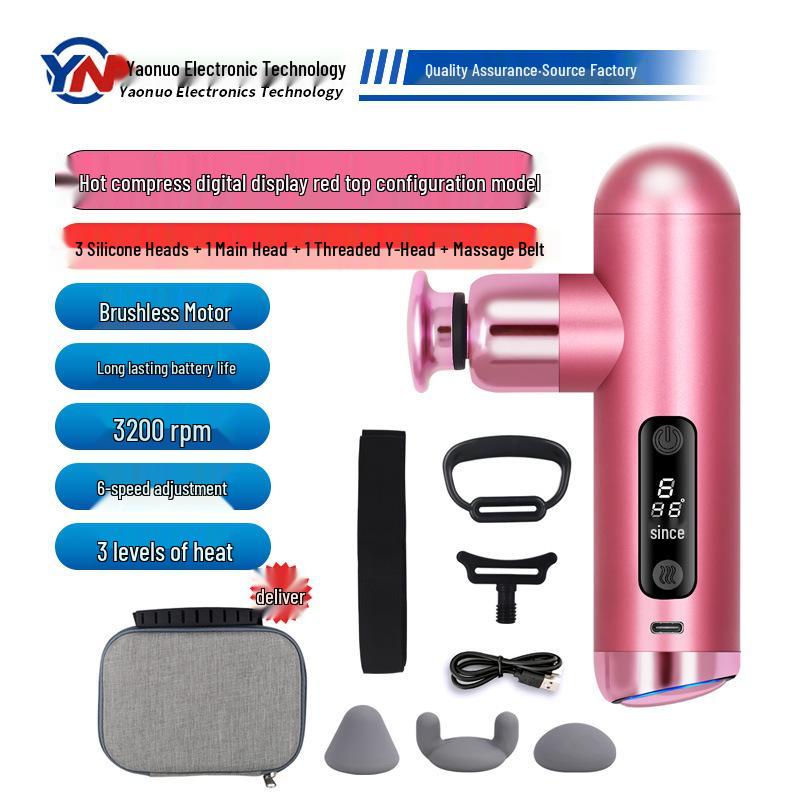 Portable Mini Muscle Relaxation Massage Gun with Hot Compress
