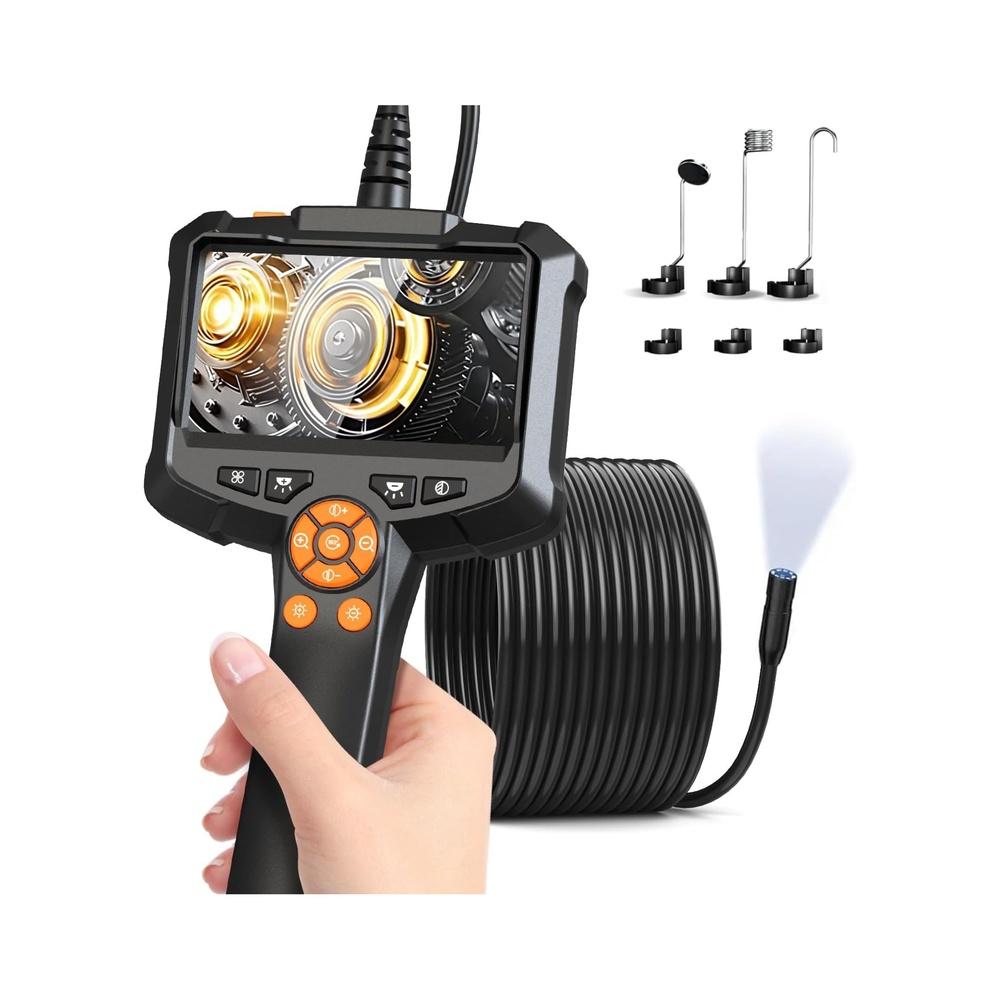 

Industrial Endoscope Camera with Light 1080P HD Borescope Tools with 8 Adjustable LED Lights 4.3 Endoscope with 16.4ft Semi-Rigid Snake Camera IP67